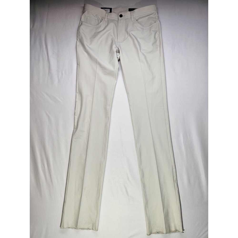 Dunning Golf Pants Men's 33x37 Long Inseam Performance Stretch Flat Front Stone